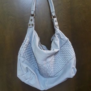 Civico 93 light gray hobo leather bag